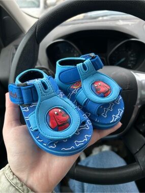 Clifford Blue Toddler Sandals with Character Patch